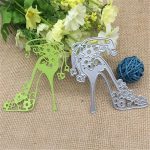 2020 Template High Heeled Shoe With Flowers Metal Cutting Dies Stencil With Regard To High Heel Shoe Template For Card