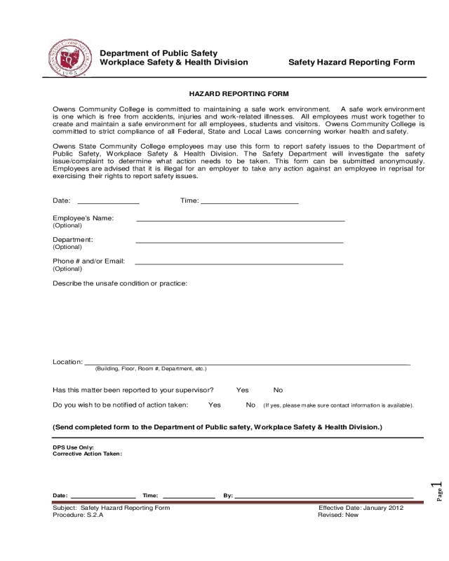 2022 Hazard Report Form – Fillable, Printable Pdf & Forms | Handypdf Within Hazard Incident Report Form Template