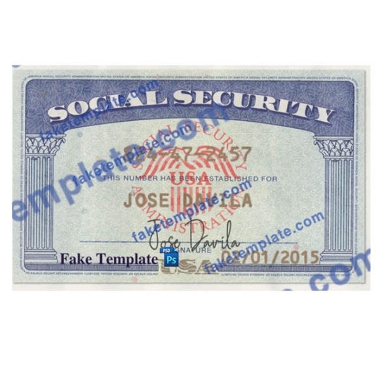 21 Blank Social Security Card Template - Best Template Design Regarding Blank Social Security Card Template Download