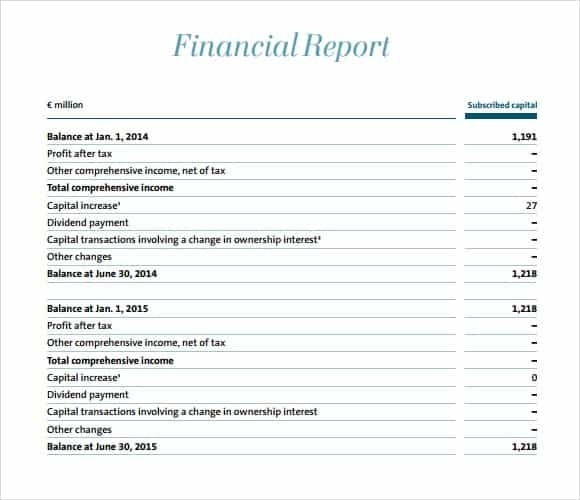 21+ Free Financial Report Template - Word Excel Formats Inside Non Profit Monthly Financial Report Template