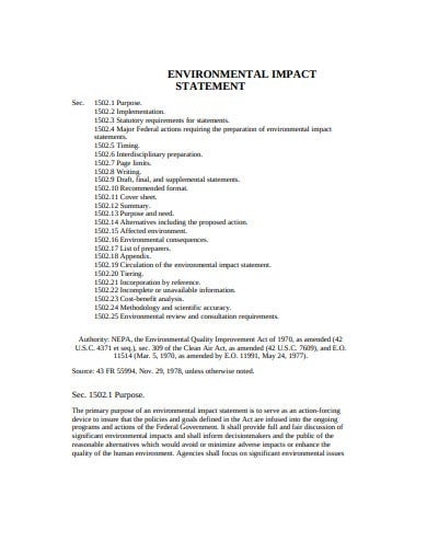 21+ Impact Statement Templates In Pdf | Doc | Free & Premium Templates For Environmental Impact Report Template