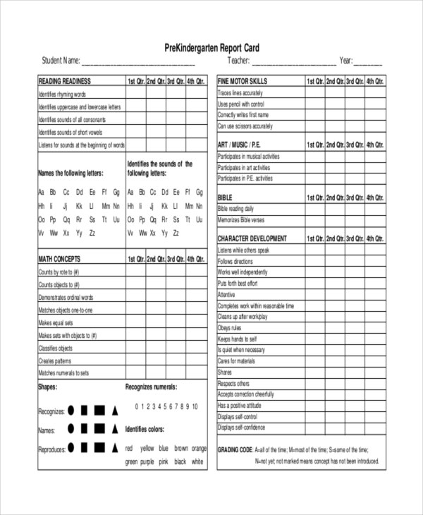 21+ Report Card Templates  Word, Docs, Pdf, Pages | Free & Premium Intended For Blank Report Card Template
