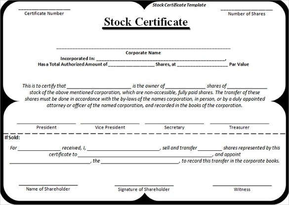 22+ Stock Certificate Templates – Word, Psd, Ai, Publisher | Free With Regard To Stock Certificate Template Word