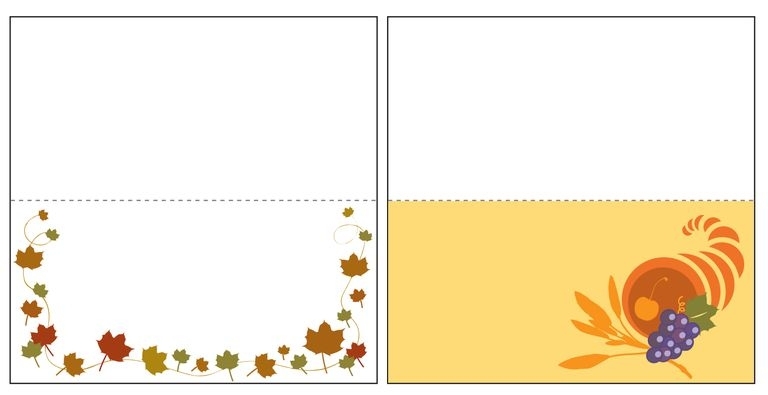 23 Sets Of Free, Printable Thanksgiving Place Cards Intended For Thanksgiving Place Cards Template