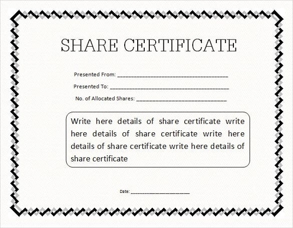 24+ Share Stock Certificate Templates – Psd, Vector Eps | Free Throughout Share Certificate Template Australia