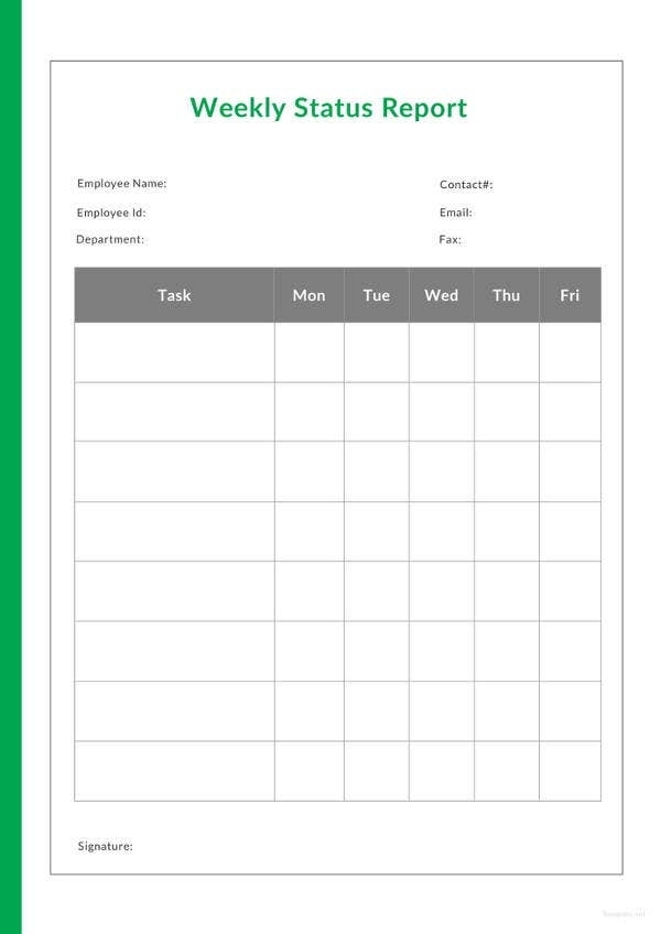 24+ Weekly Report Templates - Doc, Excel, Pdf | Free & Premium Templates Throughout Daily Status Report Template Xls