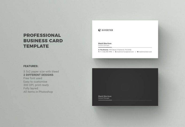 25+ Black And White Business Card Templates – Word, Pages, Ai | Free Intended For Plain Business Card Template Word