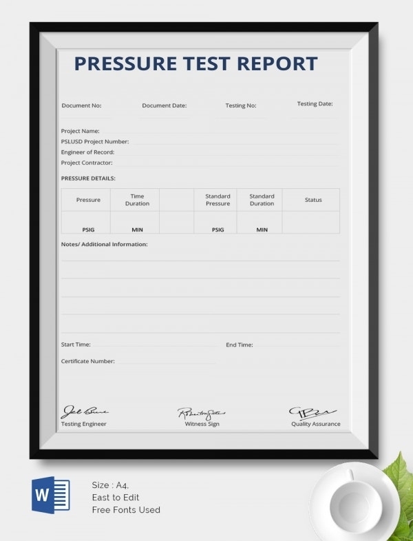 25+ Certificate Templates | Free & Premium Templates Pertaining To Hydrostatic Pressure Test Report Template