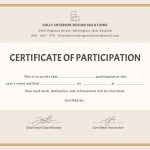 25+ Participation Certificate Templates - Pdf, Doc, Psd F | Free within Conference Participation Certificate Template