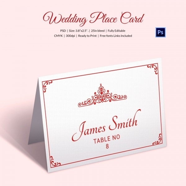 25+ Wedding Place Card Templates | Free & Premium Templates Throughout Wedding Card Size Template