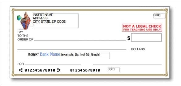 26+ Blank Check Template – Doc, Psd, Pdf & Vector Formats Regarding Blank Cheque Template Download Free