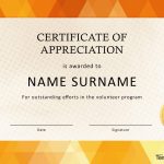 26 Free Certificate Of Appreciation Templates And Letters For Thanks Certificate Template