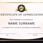 26 Free Certificate Of Appreciation Templates And Letters regarding In Appreciation Certificate Templates