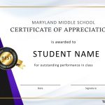 26 Free Certificate Of Appreciation Templates And Letters With Free Student Certificate Templates