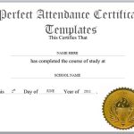 26 Free Perfect Attendance Certificate Templates – Templates Bash Regarding Perfect Attendance Certificate Template