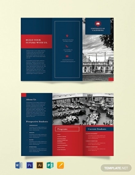 26+ School Brochure Templates – Illustrator, Indesign, Ms Word, Pages Intended For Student Brochure Template