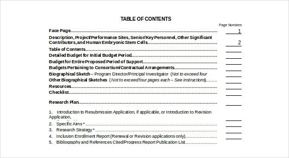 26+ Table Of Contents – Pdf, Doc, Google Docs | Free & Premium Templates With Regard To Report Content Page Template