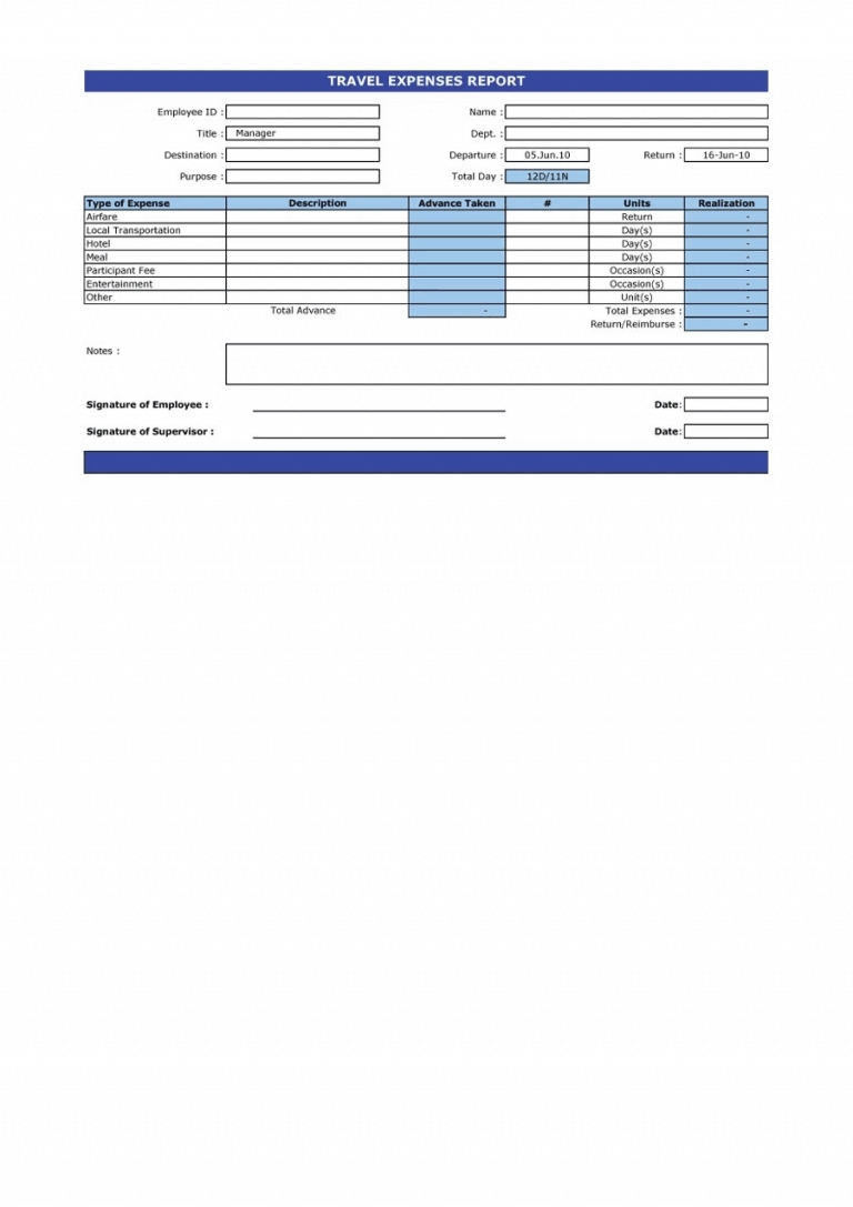 28+ Expense Report Templates - Word Excel Formats Regarding Microsoft Word Expense Report Template