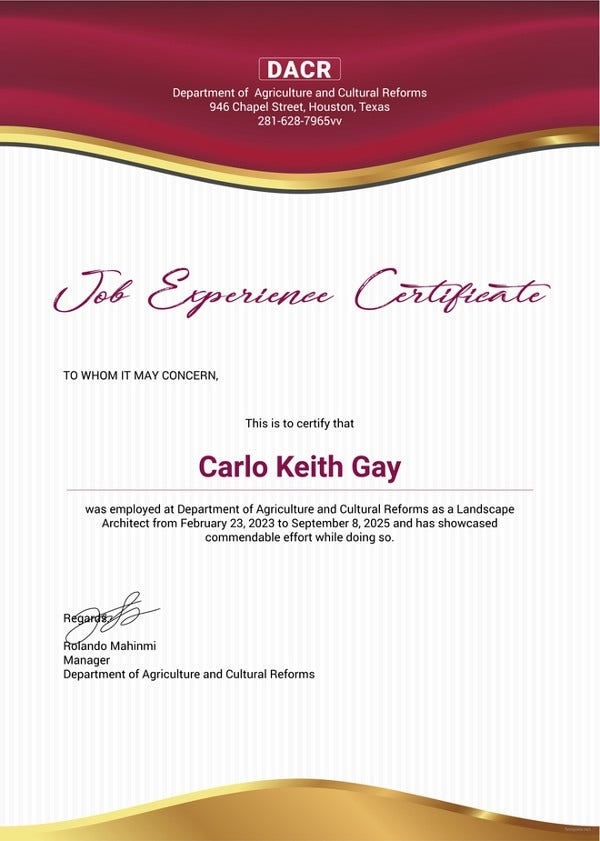28+ Professional Certificate Templates – Doc, Pdf | Free & Premium Regarding Certificate Of Experience Template