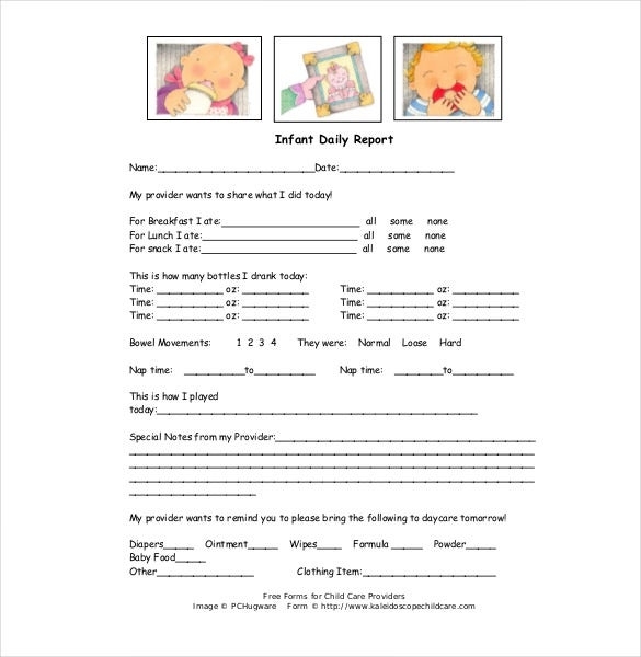 28+ Sample Daily Report Templates – Word, Pdf, Apple Pages, Google Docs With Daycare Infant Daily Report Template