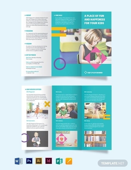 29+ Kindergarten Brochure Templates - Word, Psd, Pages | Free &amp; Premium with regard to Play School Brochure Templates