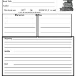 2Nd Grade Book Report – Fiction Printable Pdf Download With Regard To Character Report Card Template