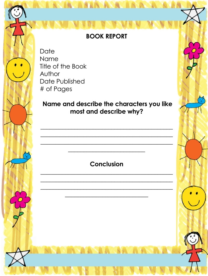 2Nd Grade Book Report Template In 2Nd Grade Book Report Template