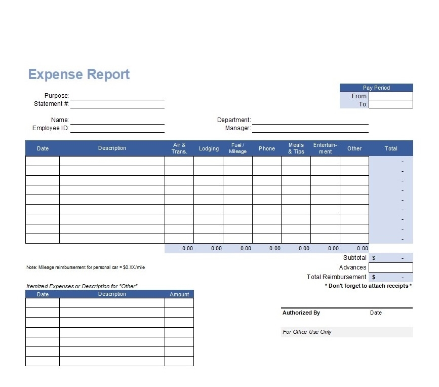 3 Best Expense Report Template - Redlinesp With Quarterly Expense Report Template