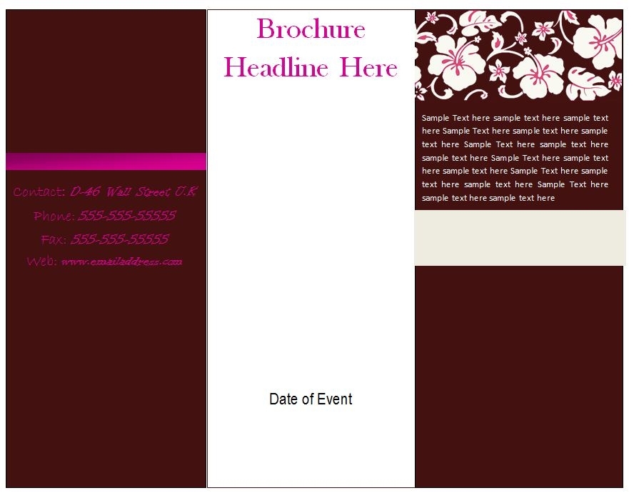 3 Fold Brochure Template For Microsoft Word : Free Programs, Utilities Intended For Free Template For Brochure Microsoft Office