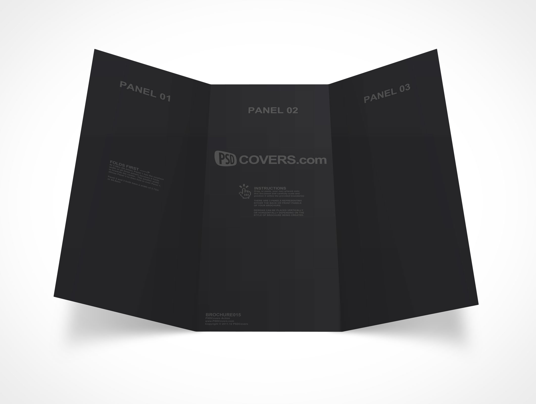 3 Panel Tri Fold Brochure Psd Mockups – Psd Mockups Pertaining To Three Panel Brochure Template