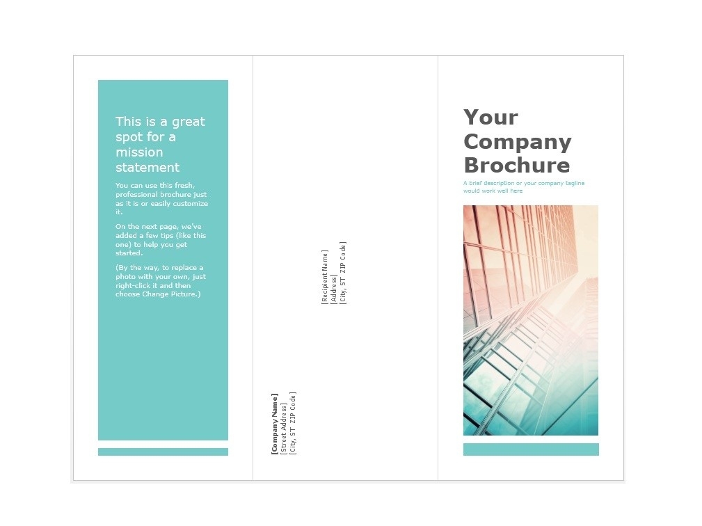 31 Free Brochure Templates (Word + Pdf) – Template Lab For 4 Fold Brochure Template Word