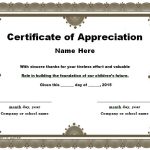 31 Free Certificate Of Appreciation Templates And Letters – Free Throughout Certificate Of Appreciation Template Doc