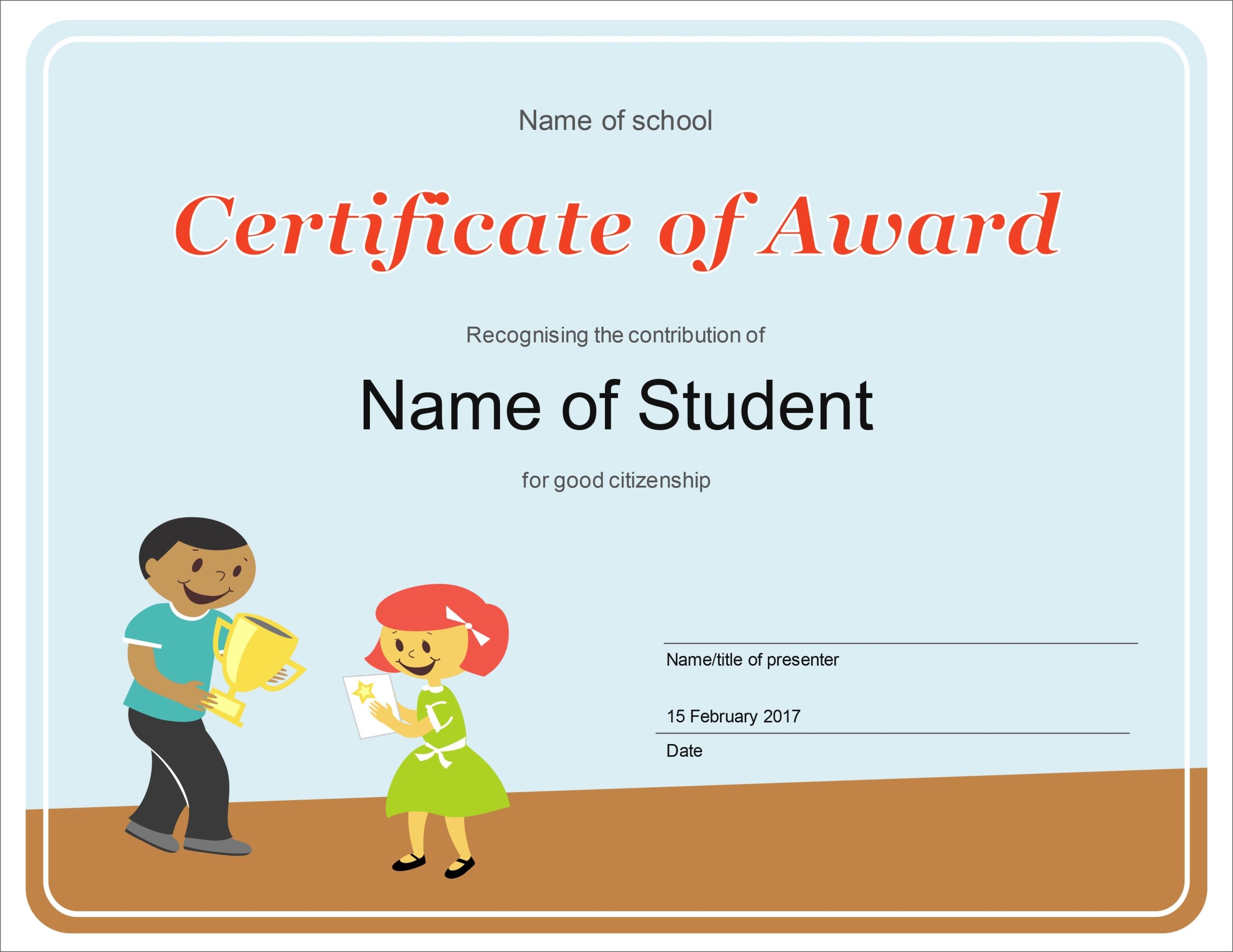 32 Free Creative Blank Certificate Templates In Psd Photoshop &amp; Vector with regard to Children&amp;#039;s Certificate Template