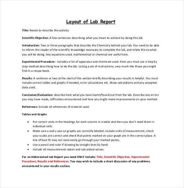 32+ Lab Report Templates - Pdf, Google Docs, Word, Apple Pages | Free inside Lab Report Conclusion Template