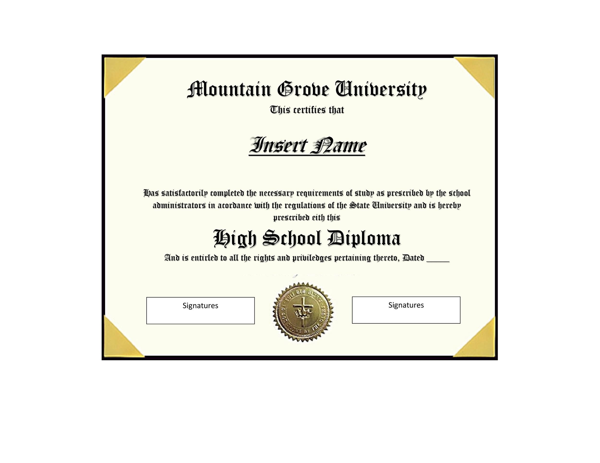 35 Real &amp; Fake Diploma Templates (High School, College, Homeschool) pertaining to Fake Diploma Certificate Template
