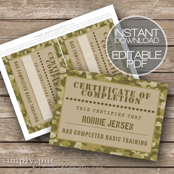38+ Completion Certificate Templates – Free Word, Pdf, Psd, Eps, Format Pertaining To Army Certificate Of Completion Template