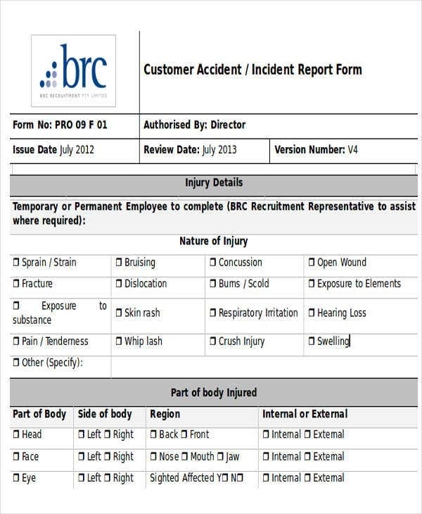 39+ Incident Report Templates In Word | Free & Premium Templates With Regard To Customer Incident Report Form Template