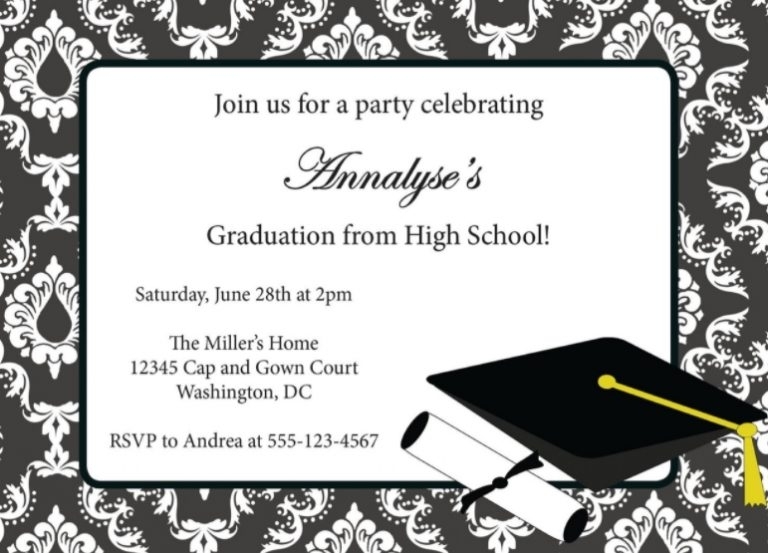4+ Free Graduation Invitation Templates | Template Business Psd, Excel Throughout Free Graduation Invitation Templates For Word