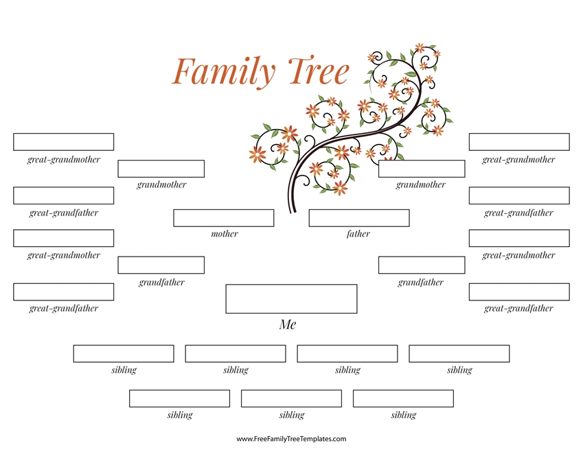 4 Generation Family Tree Many Siblings Template Free Family Tree Regarding Blank Family Tree Template 3 Generations