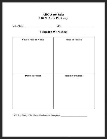4 Square Worksheet in Blank Four Square Writing Template