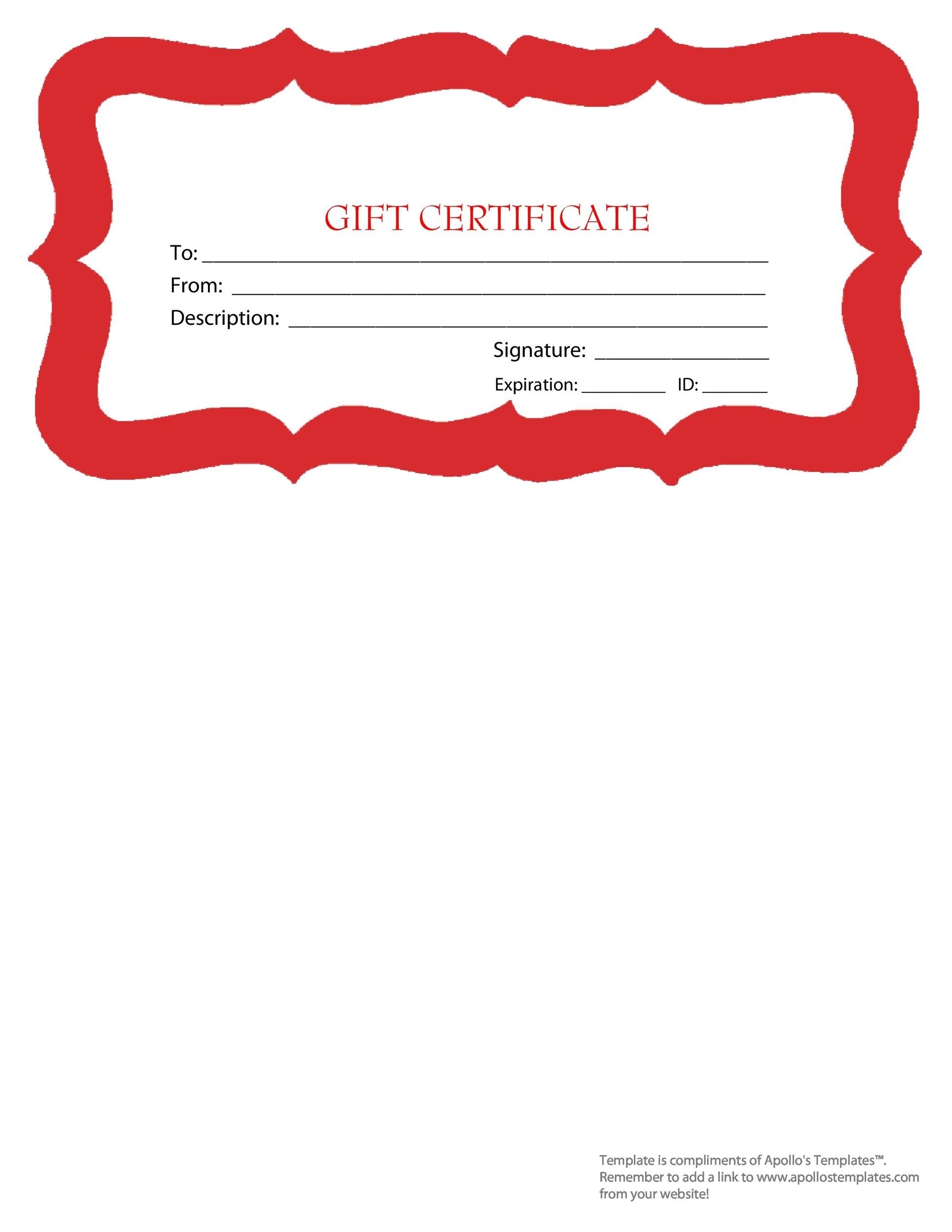 40+ Free Gift Certificate Templates – Template Lab Within Printable Gift Certificates Templates Free