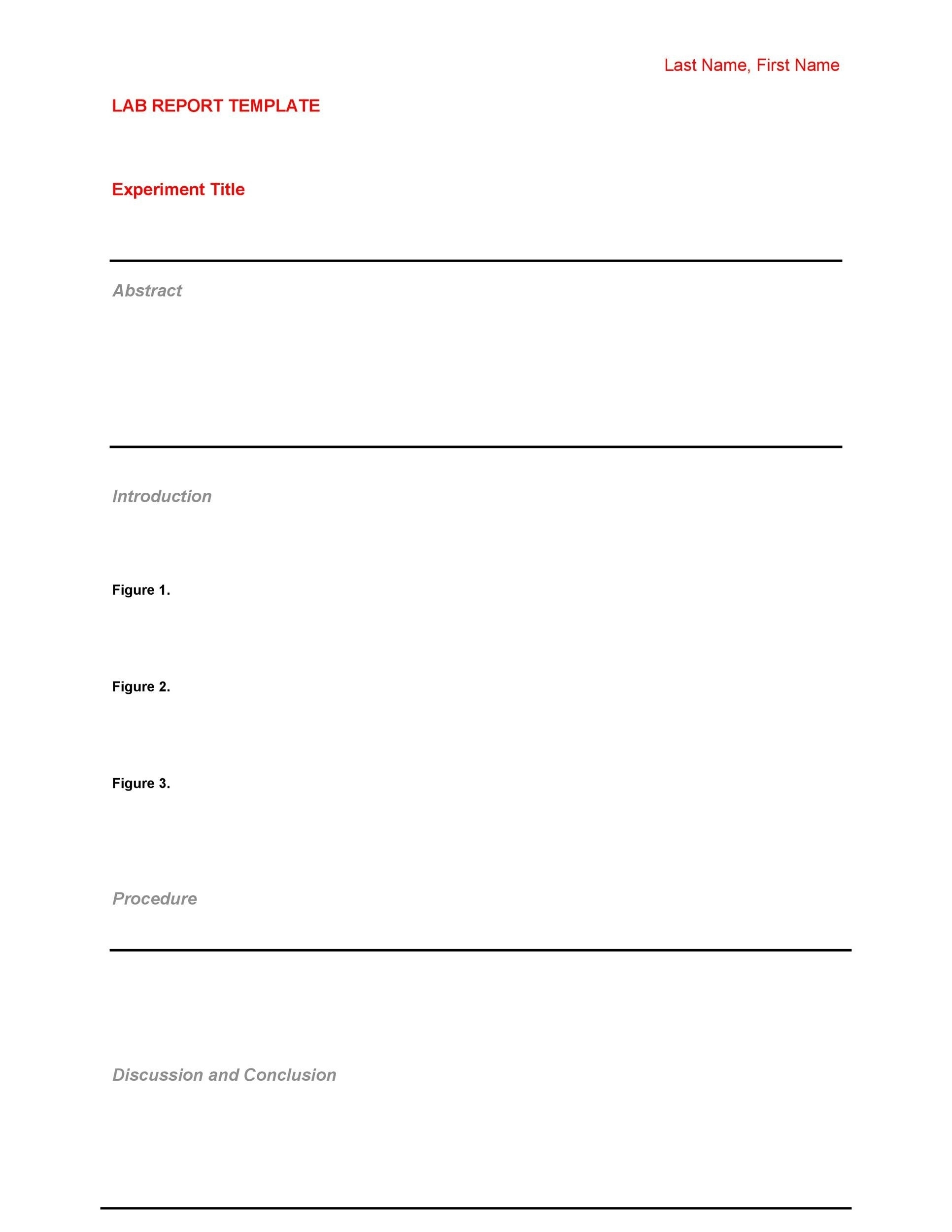 40 Lab Report Templates & Format Examples – Template Lab With Regard To Science Lab Report Template