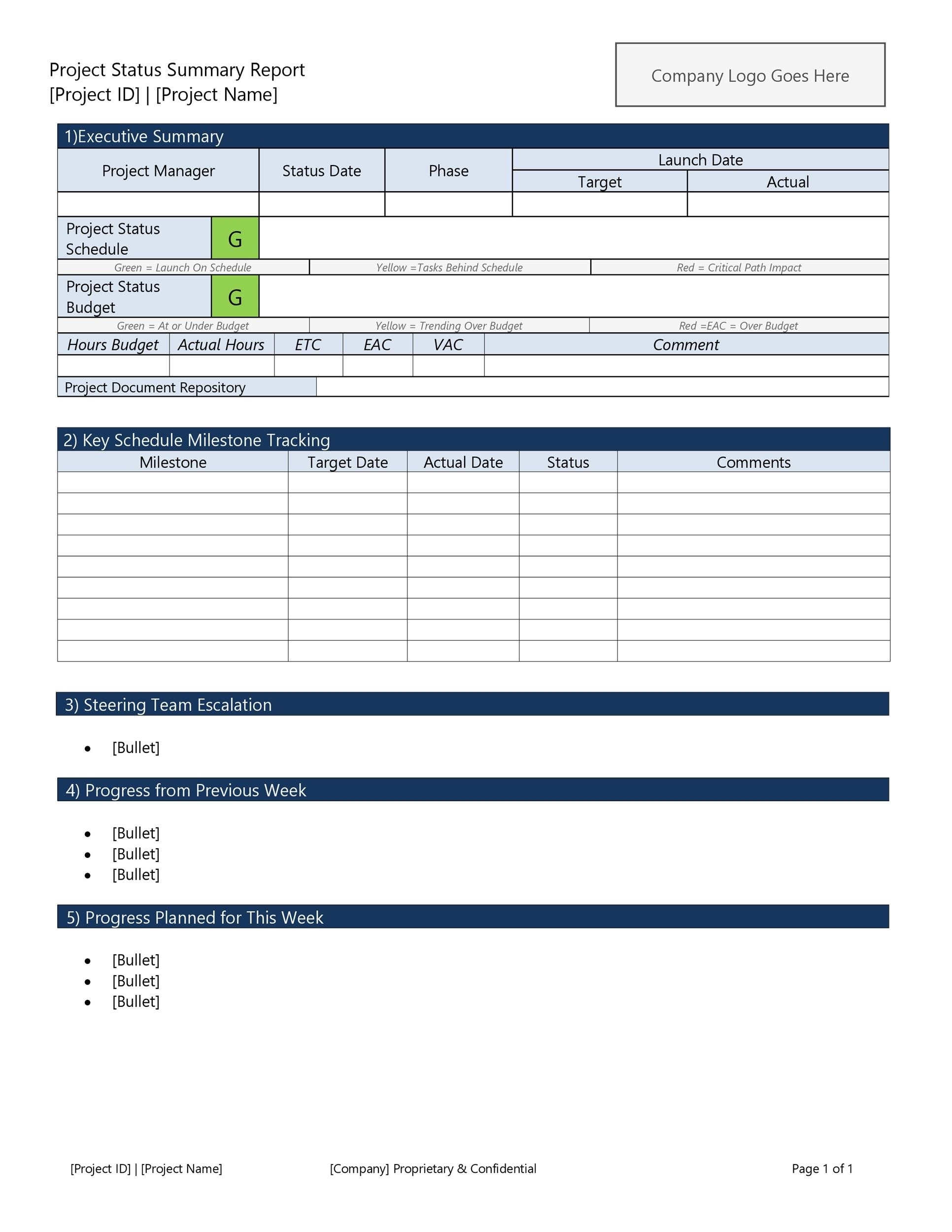 40+ Project Status Report Templates [Word, Excel, Ppt] ᐅ Templatelab Within Assignment Report Template
