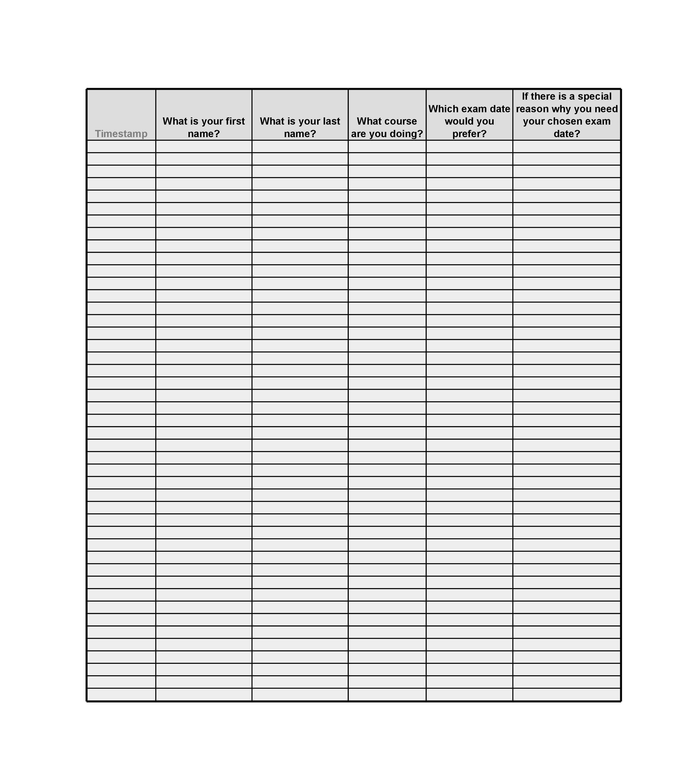 40 Sign Up Sheet / Sign In Sheet Templates (Word & Excel) Throughout Free Sign Up Sheet Template Word