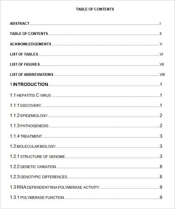 43+ Table Of Contents – Pdf, Doc, Google Docs | Free & Premium Templates Throughout Report Content Page Template