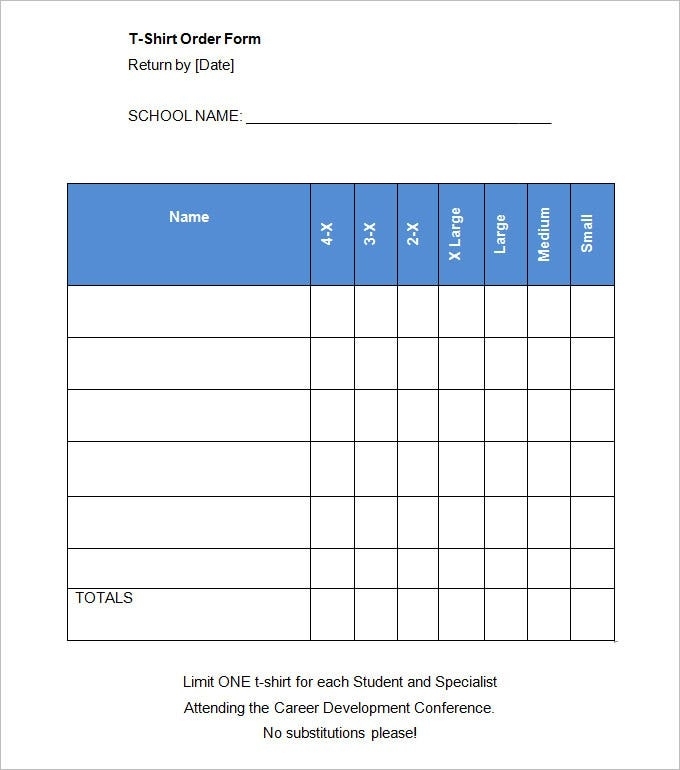 44+ Blank Order Form Templates – Pdf, Doc, Excel | Free & Premium Templates Throughout Blank T Shirt Order Form Template