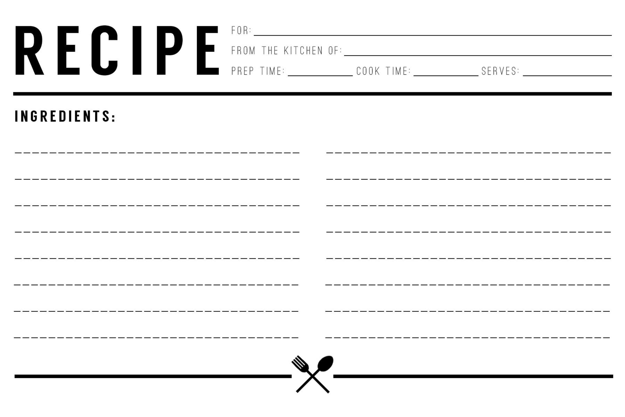 44 Perfect Cookbook Templates [+Recipe Book & Recipe Cards] In Free Templates For Cards Print