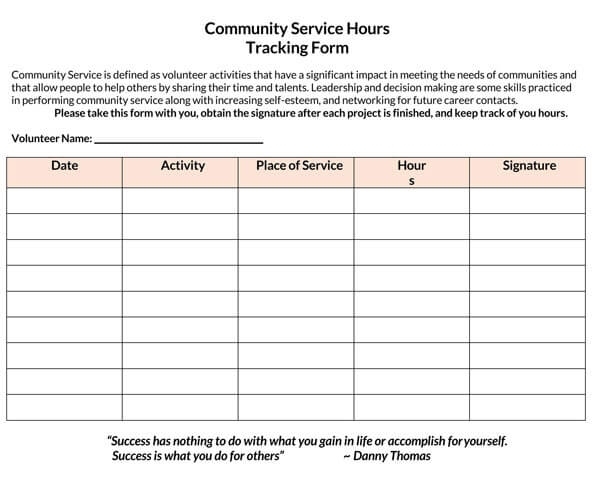 44 Printable Community Service Forms Ms Word Templatelab – Community Throughout Community Service Template Word