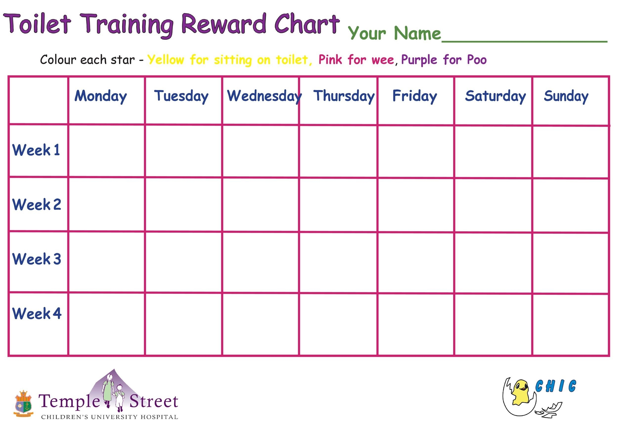 44 Printable Reward Charts For Kids (Pdf, Excel &amp; Word) with Reward Chart Template Word