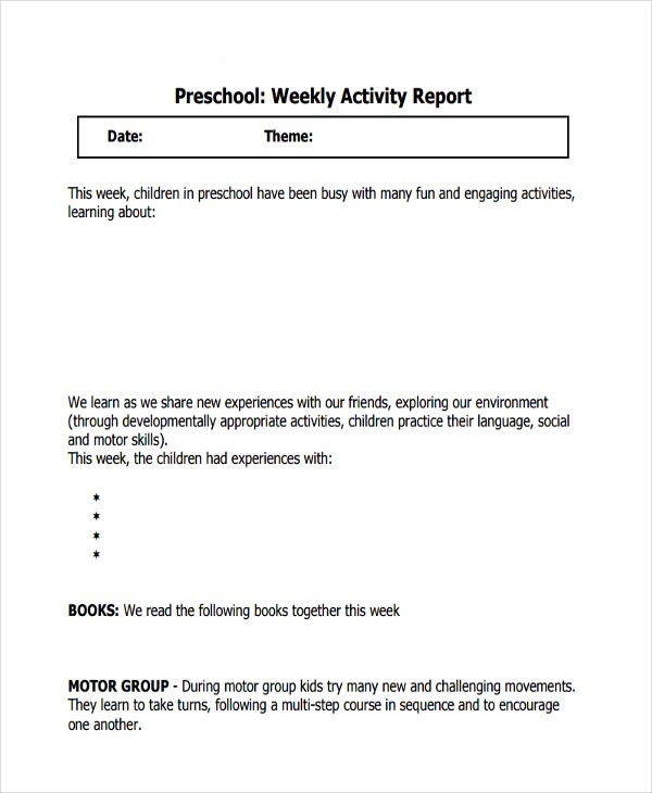 45+ Sample Weekly Report Templates – Word, Pdf | Free & Premium Templates In Weekly Activity Report Template